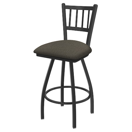 Holland Bar Stool Co 36" Swivel Bar Stool, Pewter Finish, Graph Chalice Seat 81036PW019